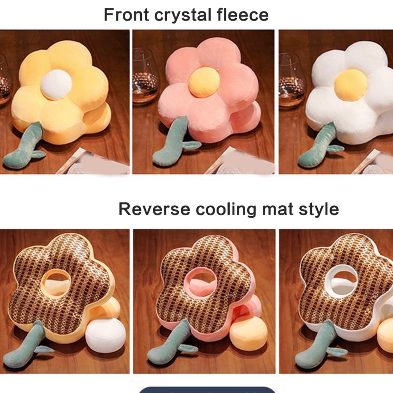 Comfortable Desk  Sleep Pillow Plush Flower Throw Pliiow for Office Workers and Students,Supportive Cushion
