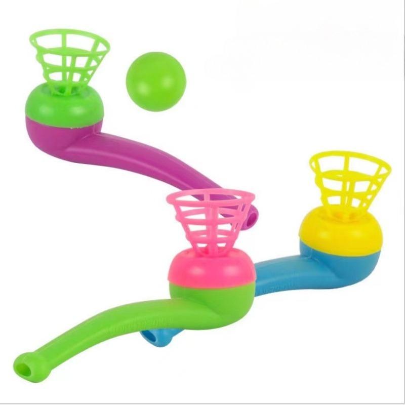 Traditional Plastic Suspension Ball Blowing Toy For Children