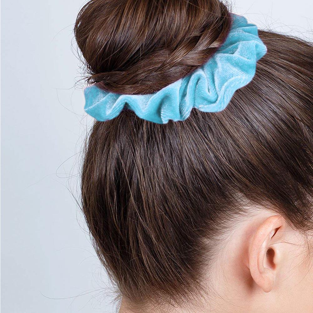 Versatile Gold Velvet Scrunchie Hair Tie for Buns & Ponytails