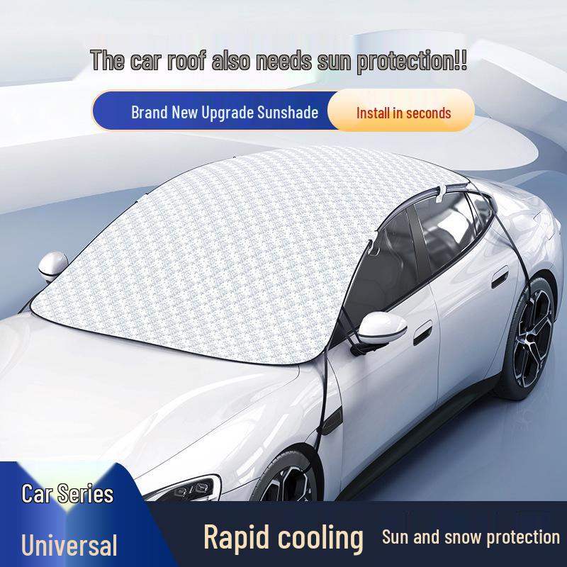 

Enlarged Car Snow Cover for Windshield, Windows, and Sunroof Small 2.3m*1.45m