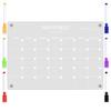 Whiteboard Kitchen Plate Fridge Dry Erase Calendar Practical Acrylic Blank Board Schedule Transparent With Pen