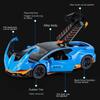 Alloy 1/24 Lambo Huracan STO Sport Car Model Diecast Toys Vehicles Sound and Light Voiture Miniature Collective Home Decoration