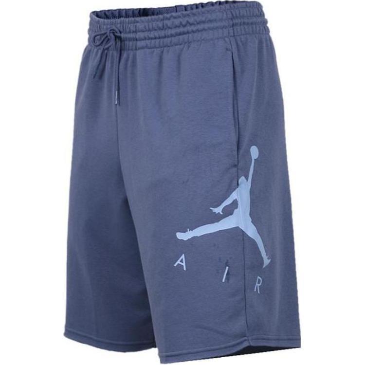Air Jordan Large Logo Printing Solid Color Casual Sports Lacing Shorts Blue Men s AJ0808-491 XL
