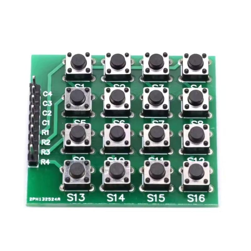 Langlebigkeit 16-Tasten 8-Pin-Matrix-Tastaturplatine Kompatibel für Raspberry-Systeme Externe Erweiterung Präzise Eingabe