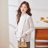Tluoman Women's Stand-Collar Long-Sleeve Shirt