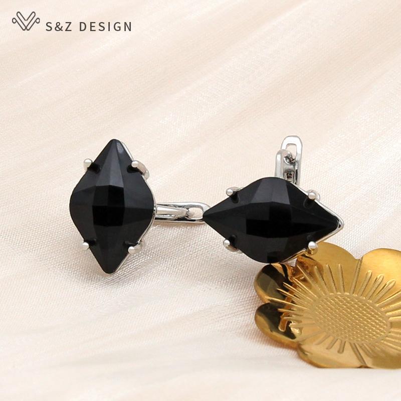 Fashion Geometric Elegant Horse Eye Crystal Drop Earrings For Women Wedding Party Jewelry Simple Eardrop Daily Accessories