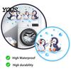 Easy Peel Wall Stickers Penguin Decals, Cute 4 Happy Penguins Bathing Decor, Self Adhesive Water Vapor Resistant Removable for Bathroom,