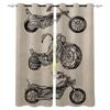 Bedroom Kitchen Curtain Vintage Classic Antique Car Retro Window Curtains for Living Room Decorative Items
