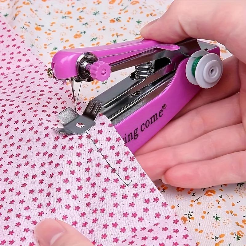Portable Mini Handheld Sewing Machine Easy Quick Stitch Tool For DIY Fabrics Repairs Kids Clothing Space-Saving Tailoring Tool