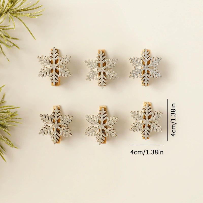 Holiday Tree Ornaments Wooden Decor With Snowflake Reindeer For Christmas Gift