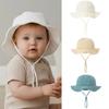 Bucket Hat for Babies 3-18 Months, Outdoor Sun Protection Hats for , Cotton Panama Hat, Unisex Kids' Beach Fisherman Hat