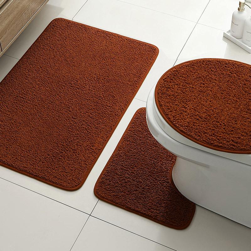 Bathroom Absorbent Foot Mats, Home Bathroom Floor Mats, Door Entry, Door Non-Slip Mats, Simple Three-Piece Set