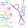 Creative Cartoon Reusable Straws Vibrant Eco-Friendly Design for Holiday Parties Daily Juice Beverages High Quality Supplies
