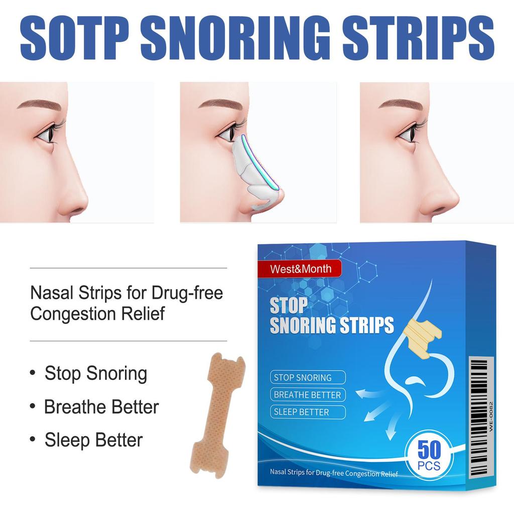 50 szt. Wentylacja nosowa Pasek nosowy Przeciw chrapaniu Udrażnianie Dróg oddechowych Przeciw chrapaniu Pasek Stop Chrapaniu Pielęgnacja