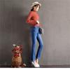 2022 Winter Jeans New Retro Fashion Korean Solid Warm Thicken Pencil Pants Skinny JeanPants High Waist Slim Leisure Trousers