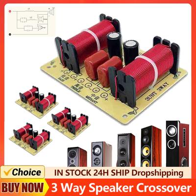3 Way Treble Midrange Bass Speaker Crossover Replacement Home Loudspeaker Frequency Divider Refit Accessory