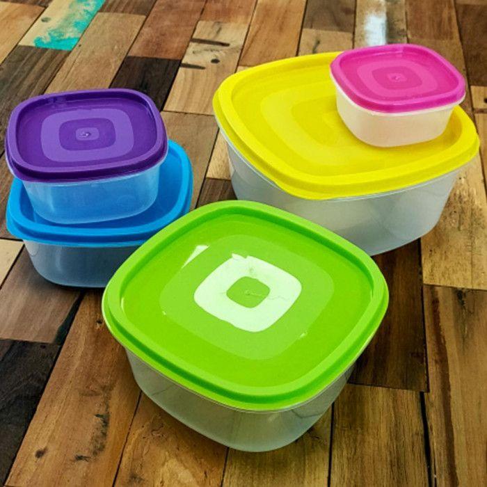 Vzduchotěsné nádoby na potraviny - SIROCO - Sada 5 kusů - Bez BPA - Stohovatelné - Nepropustné