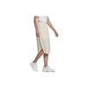 Adidas Originals Solid Color Split Midi Skirt Women Skirts White HF7545