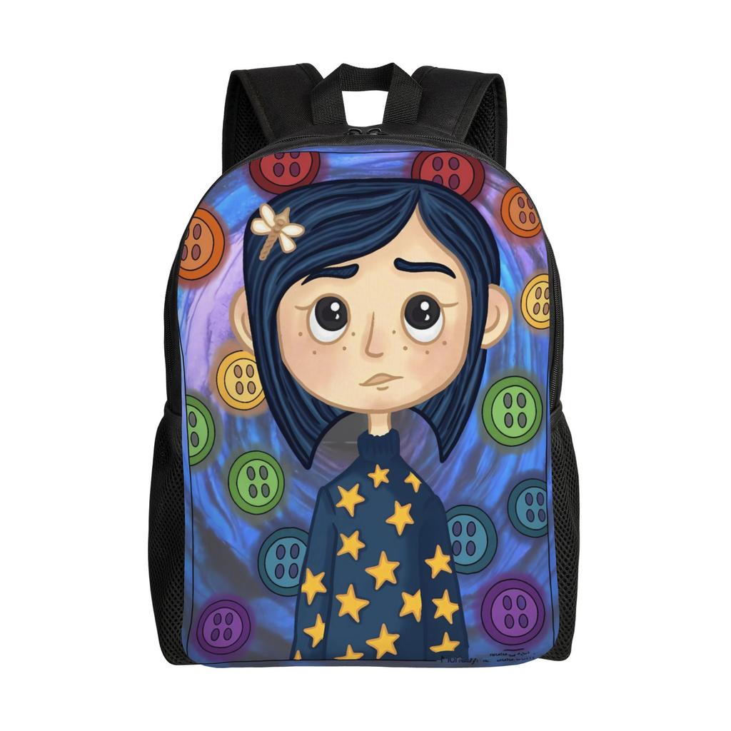 Coraline Portal Anime Backpack Outdoor Backpacks Student Unisex Custom Big High School Bags Fun Rucksack
