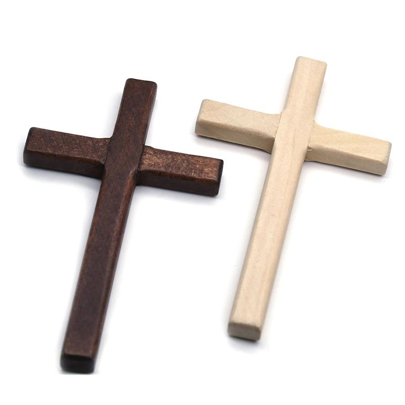 1Pc Christian Wooden Cross 12Cm (4.7In) Wall Hanging Large Long Crucifix Three Colors