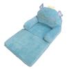 Foldable Kids Sofa Kids Sofa Couch Comfy 2 in 1 Flip Open Couch Sleeper for Kids Elephant Embroidery Pattern 2 Layer
