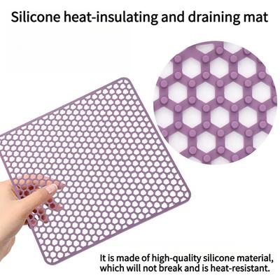 1PC Silicone Dining Table Mat Bowl Pot Mat Insulation Sink Bottom Protection Drain Mat Nordic Style Placemat
