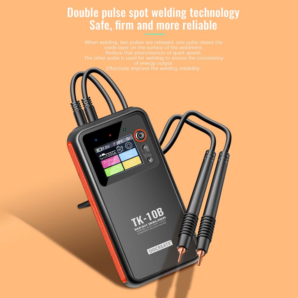 Battery Spot Welder Portable Welding Machine with LCD Screen Double Pulse and Copper Spot Welding