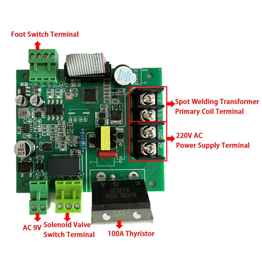 Dual Pulse Spot Welder Control Board Current Control, DIY Spot Welder Modification with Color Screen, ZY30B