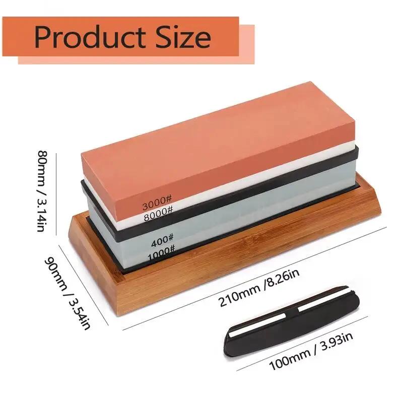 Sharpening Stone Knife Sharpener Professional Whetstone Dual Side Set Grinding Shapner Water Wetstone Kitchen Accessories Tools