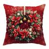 Christmas Pillowcase Holiday Character Print Living Room Accent Gift Idea  Flat Printing Technology Soft Comfortable Fabric