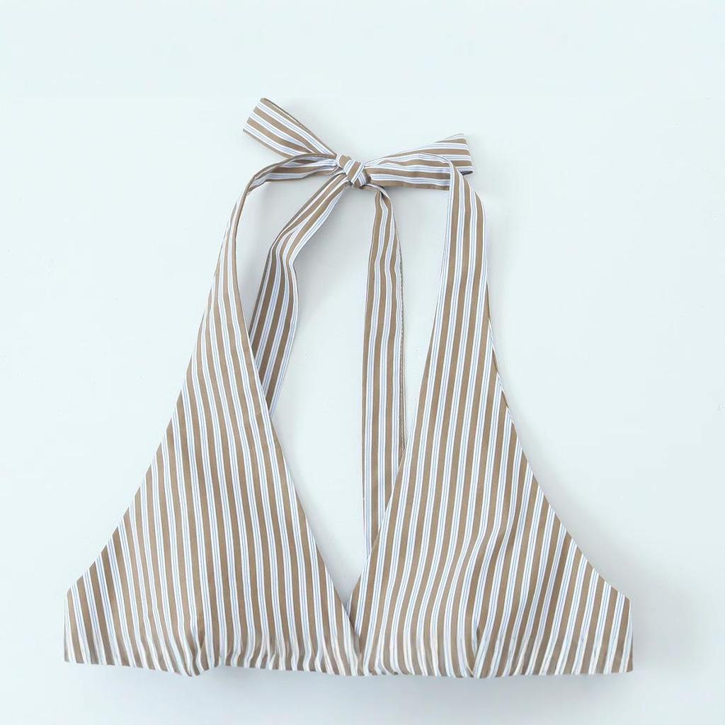 2025 Spring Women's European & American Style Halter Neck Sleeveless Top & Long Pants Set