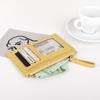 5color bean button crocodile card wallet ac-9372c