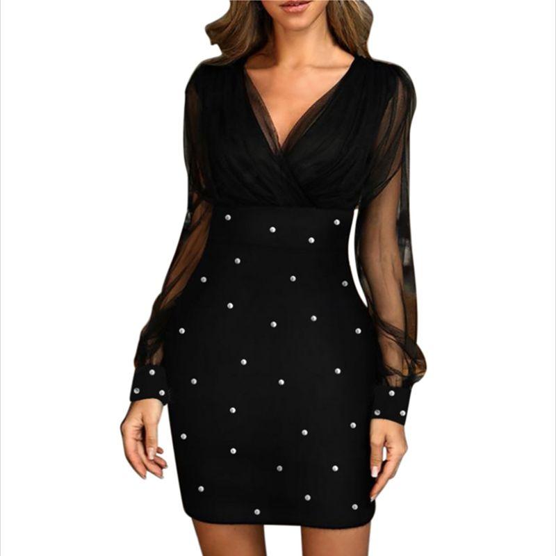 

Fashion Women Dresses Sexy Slim Ladies Party Skirt Black 949 M