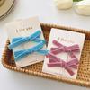 2PC Simple Style Vintage Velvet Bow Hairpin Solid Color Hair Side Clips for Girls Women Korean Hair Accessory