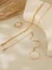 Minimalist Bracelet Jewelry Set Women's Cross Ring Integrated Ring Bracelet Exquisite Integrated Fashion Beach Style