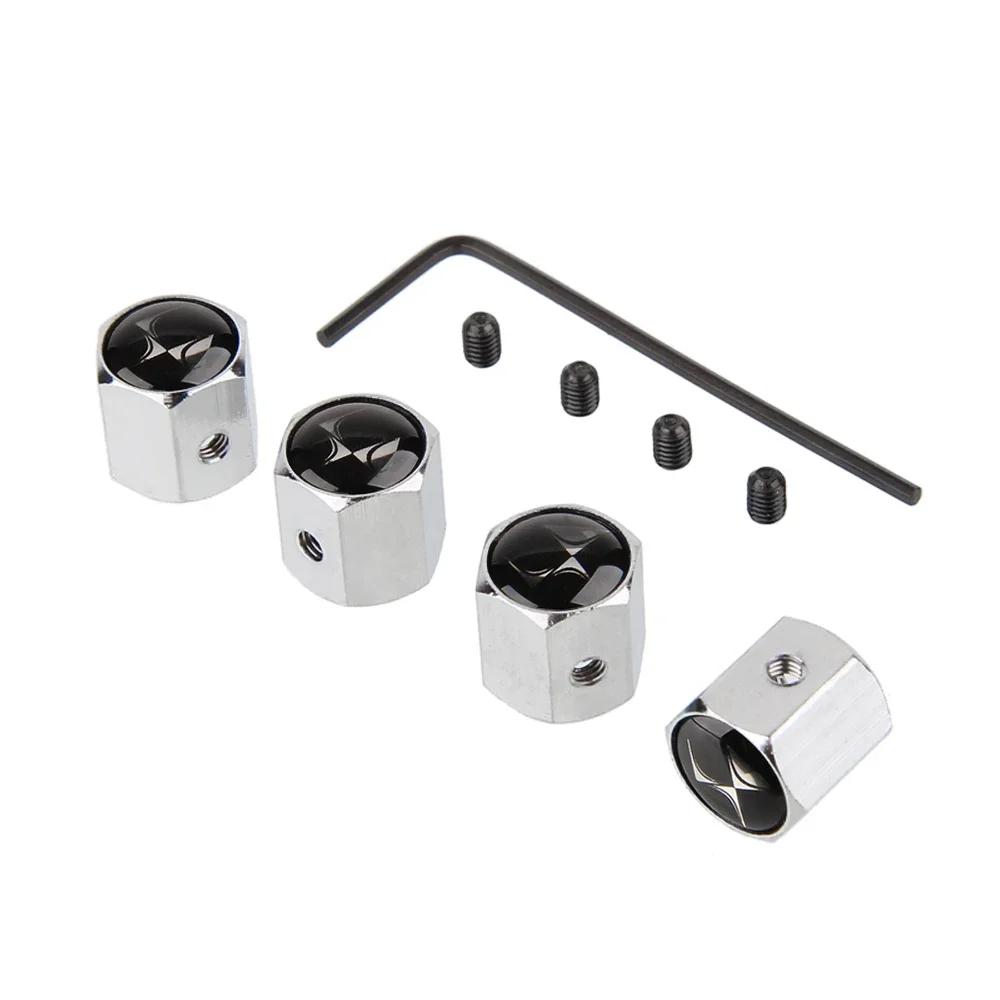 Stainless Steel Anti-Theft Car Tire Valve Caps Dust Proof for Citroen C2 C3 C4 C5 Picasso Berlingo Wheel Tyre Styling Accessorry vh62