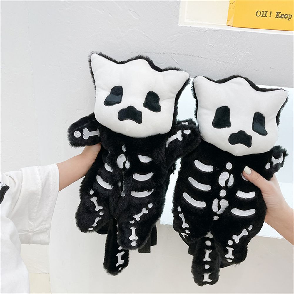 Bag Shoulder Bag Furry Bag Doll Backpack Water Bottle Bag Skull Plush Backpack Winter Furry Bag