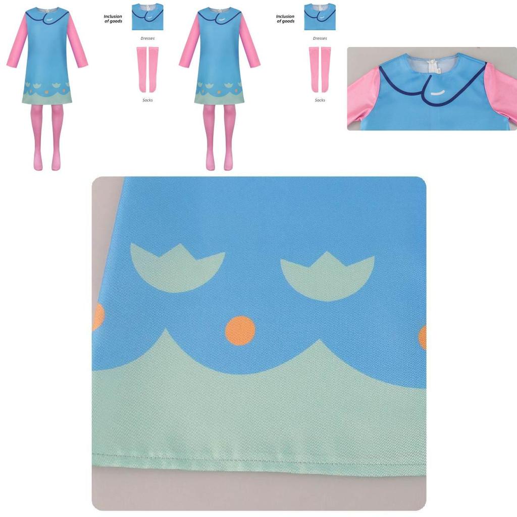 Cute Fantasy Trolls Cosplay Costume Poppy Dress Anime Halloween Stage Outfit