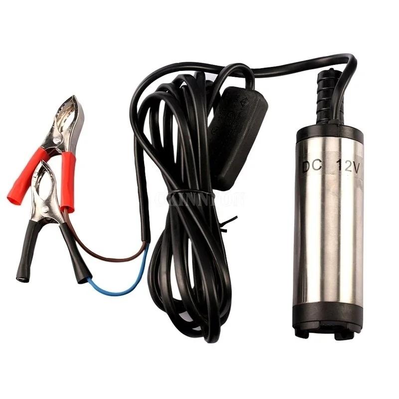 38mm DC 12V/24V Auto Mini Wasser Öl Kraftstoff Transferpumpe Ein/Aus Schalter Tauchpumpe
