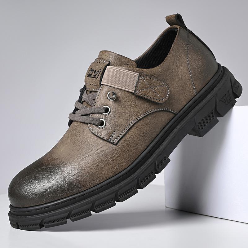 2025 New Luxury Men's Leather Shoes Business Casual Breathable British Style Casual Shoes Soft Bottom Versatile Work Shoes