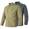 Men's Multi-Pocket Quick-Dry Workwear Shirt - Long/Short Sleeve, Loose Fit, Plus Size