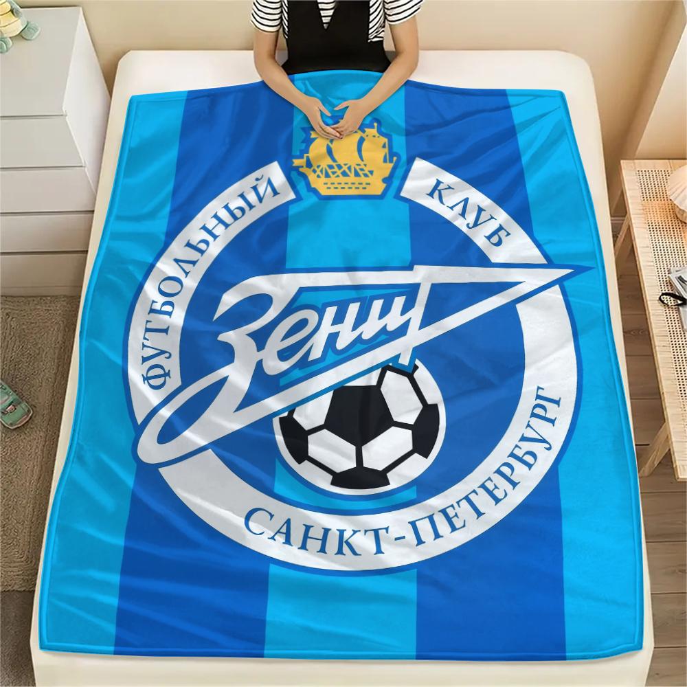 Zenit team emblem,pattern Flannel Blanket, High quality Comfortable for All Seasons, Home Decor, Warmth and Comfort, Perfect for Gifts.