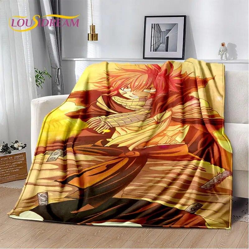 Fairy Tail Japan Anime Cartoon Soft Plush Blanket,Flannel Blanket Throw Blanket for Living Room Bedroom Bed Sofa Picnic Cove Kid