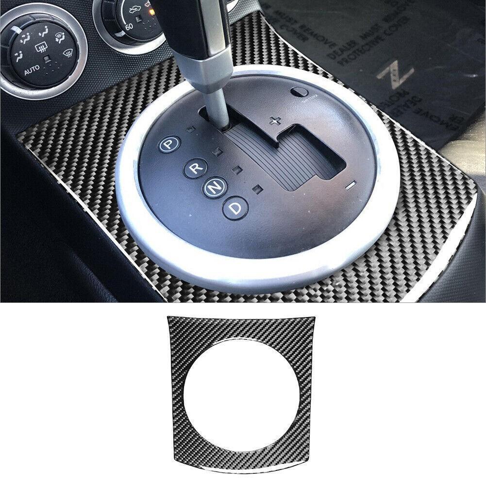 Carbon Fiber Interior Gear Shift Frame Cover Trim For Nissan 350Z 2003-2009