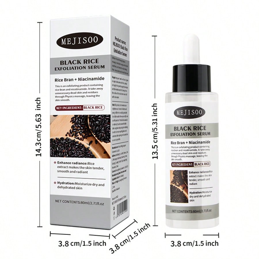 1 Stück Reis Peeling Essenz Feuchtigkeitsspendendes Gesichtsserum Zarte Haut Zart Glänzend Intensive Hydratation Glatte Textur