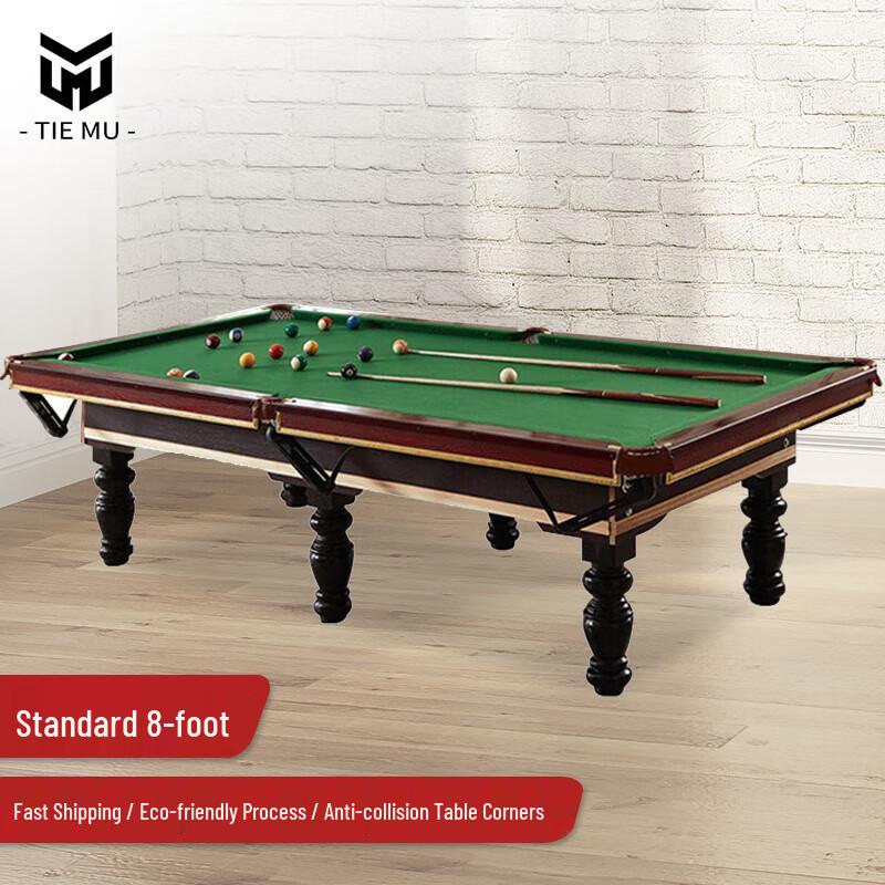 Standard 8-Foot American Black 8 Pool Table