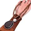 Trendy Late Autumn Wood Bead Pine Cone Pendant Necklace for Women
