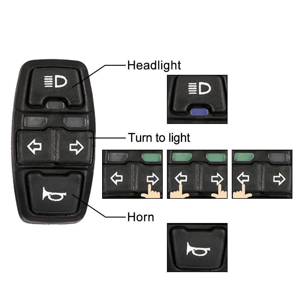 Bicycle 36V/48V Lithium-ion Conversion Horn Headlight Steering Switch