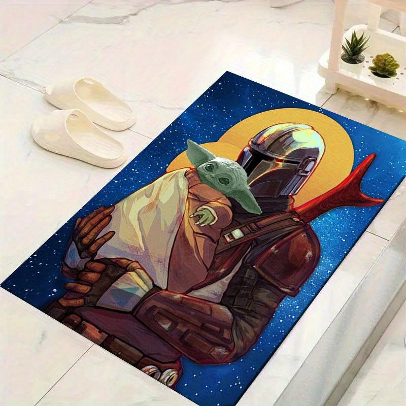 1pc Star wars Yoda Pattern Carpet Area Rug Non-slip Carpet Hand Washable Floor Mat Suitable For Living Room Bedroom Home Decor Room Decor Ch