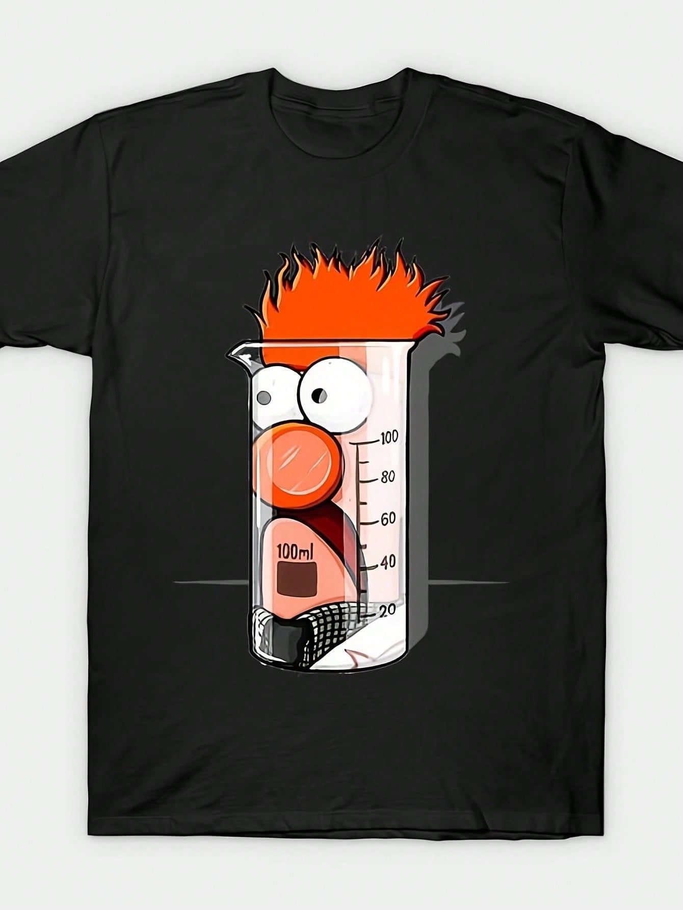 unisex S Vintage Muppets Beaker Graphic T-Shirt - Officially Inspired Science Lab Design With Beaker & Muppets Characters, Breathable Crew Neck Short S разноцветный